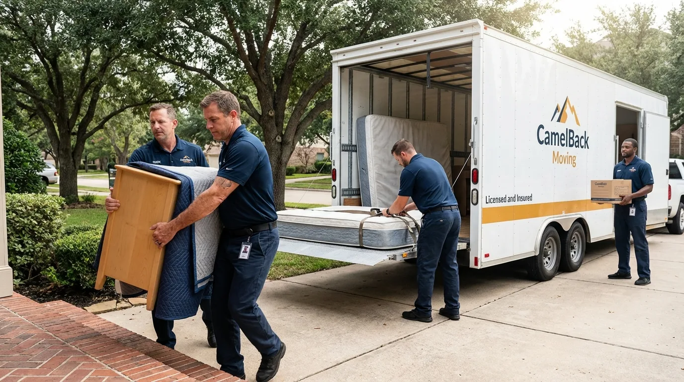 Crew loading residential truck for cross-state move from Oakhurst, NJ